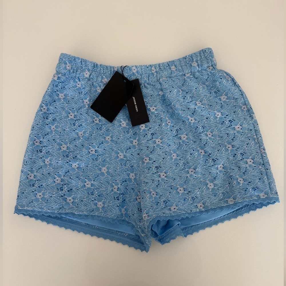 NWT Vero Moda Blue Lace Whimsy Cloth Shorts Cottage